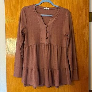 Maurices Long Sleeve Baby Doll Style Shirt
